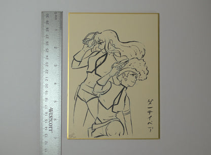 Dirty Pair Shikishi Board Illustration